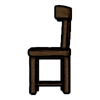 A wooden chair lying on its side