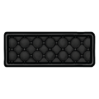 A black piano bench